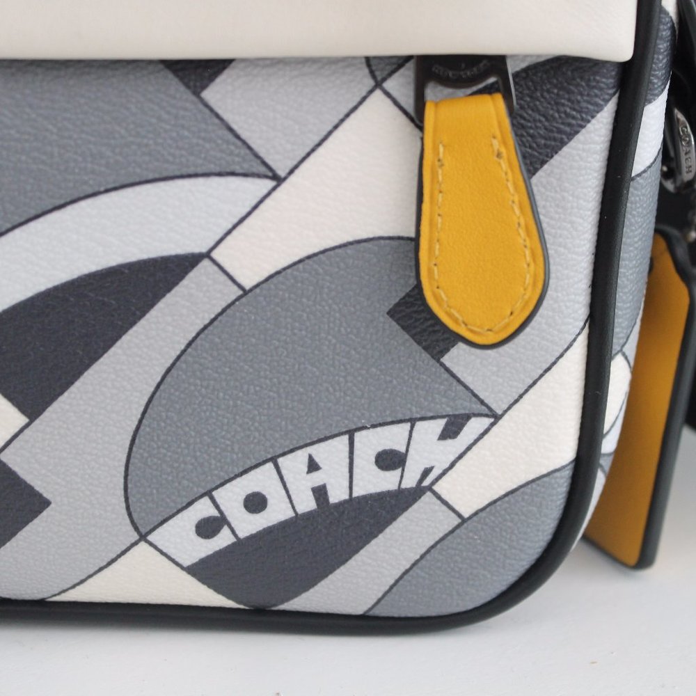NWT Coach 1976 Graham deco bridge print leather crossbody bag COLORBLOCK purse - Picture 3 of 15